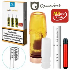 3x Náhradní cartridge pro Quawins Vstick Pro Pod (+2x filtr/1x náustek) - NOVÁ MS VERZE