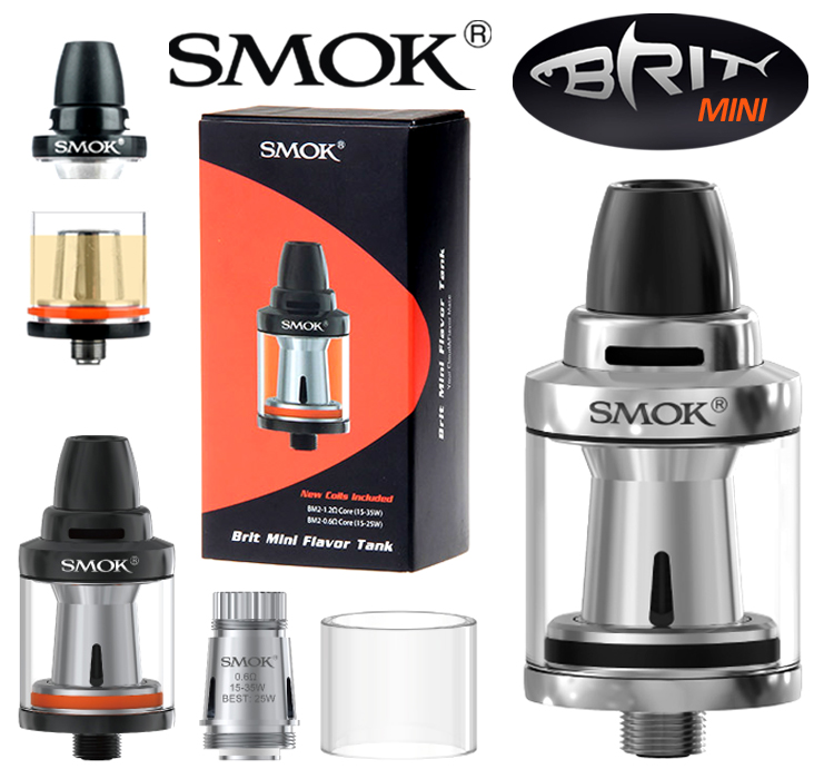 SMOK Brit Mini Flavor Tank (2ml/0.6ohm/1.2ohm)+HLAVA/PYREX NAVÍC